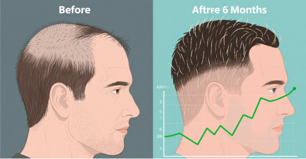 Hair before and after comparison