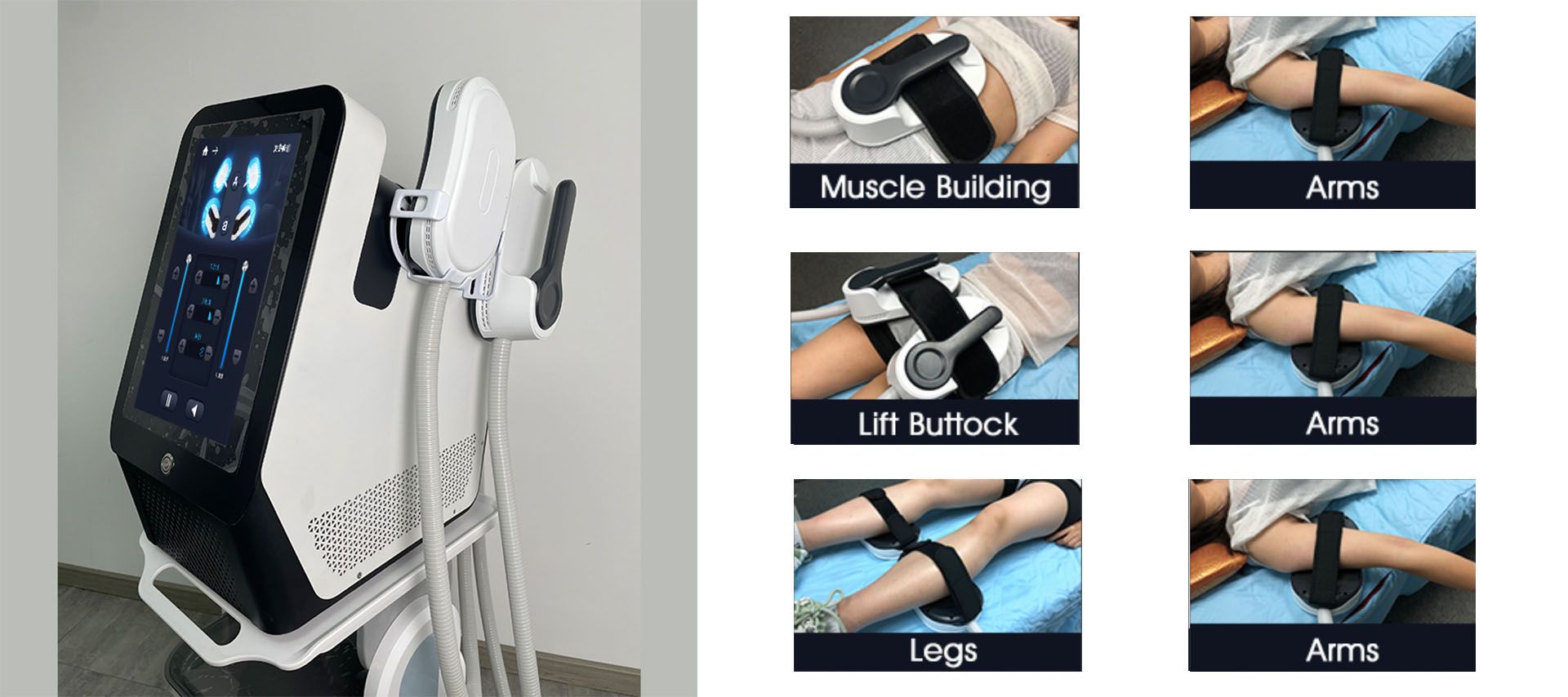 RF&HIFEM HIFU Desktop/Vertical Slimming Machine for Reducing Fat and Building Muscle